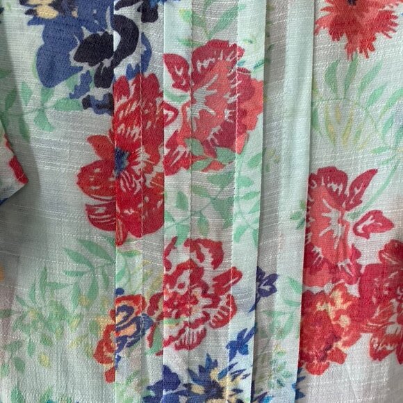 NWT Zac & Rachel Size 2X Cold Shoulder Floral Top - Picture 6 of 16